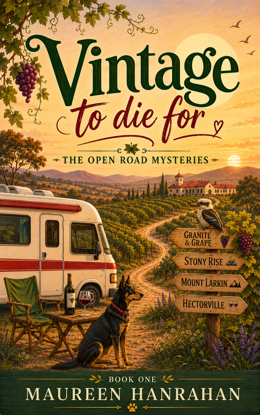 Vintage to Die For book cover, The Open Road Mysteries Book One